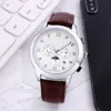 Longin Wristwatches for Men 2023 New Mens 시계 40mm 6 개의 바늘 자동 기계식 시계 최고 럭셔리 브랜드 스트랩 달달 위상 남성 패션 Montre de Luxe