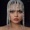Haarspangen voller Kristall-Stirnbänder für Frauen, Strasssteine, Stirn, Quastenkette, Party, Hochzeit, Brautaccessoires, Modeschmuck
