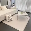 Carpet French Retro Living Room Decoration Senior Lattice Bedroom Bedside Non slip s Light Luxury Home Study Cloakroom Rug 230413