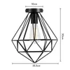 Taklampor Ljus E27 Iron Lamp Shade inomhusbelysning för gångrummet Vintage Metal Cage Fixture Retro