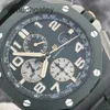 AP Swiss Luxury Watch New Epic Royal Oak Offshore Series 26405Ce Smoked Green 44mm Datum Display Timing Funktion Automatisk mekanisk mens Titta på 20 år Slutför 0Bay