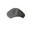 Berets Men Women Beret Cabbie Driver Hat Spring Summer Breathable Flat Hats Black Vintage Gatsby Grey Cotton Ivy Cap BTM09