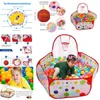 Baby Rail Pudcoco Us Stock Fold Playpen Ocean Ball Game Pool Portable Game Tent In/Outdoor Play House Pool Pit Kids Tent Toy 230412