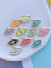 Pendentif Colliers 5pcs coloré émail étoile micro zircon forme charmes couleur or femmes filles fête collier bijoux