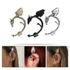 Backs Earrings 3 Pcs Flying Dragon Nightclub Clip Cuff Punk Stylish Jewelry Gothic Cuffs Alloy Wrap Crawler