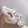 Premium Designer Trend Patchwork Kolor Rainbow Girl Canvas Wygodne buty na cookie buty