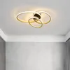 Plafonniers de chambre à coucher minimalistes pour le salon Éclairage d'intérieur Drop Fixture White Gold Painted Surface Mounted