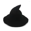 Breda Brim Hats Halloween Hat Conventional Wizards Amazonas gränsöverskridbara stickade toppade kvinnliga häxfabriker