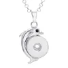 Pendentif Colliers 12pcs styles mixtes bouton pression collier 18mm métal coeur fleur lune boutons pression pour femmes bijoux cadeau