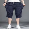 Mäns shorts ankomst mode sommar casual män ren bomull lös mens elastisk midja super stor plus storlek xxl 3xl 4xl 5xl 6xl 7xl