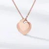 Pendant Necklaces Double Heart Pendants For Women Bridesmaid Gifts Stainless Steel Choker Collier Femme