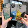 Custodie per cellulari per Coque iPhone 7 8 Plus SE2 14 11 12 13 Pro Max Mini X XR XS Max Custodie per cellulari Art Van Gogh Pittura a olio Custodia rigida antiurto 3M413