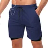 Running Shorts 2023 Men Loose Sport Stretchy Double Layers Quick Drying Summer