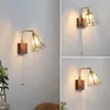 Wandlampen retro roterende lichtglas koper flexibele sconce met schakelaar voor woonkamer bedlamp loft home decor armatuur