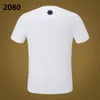 PP Fashion Men's Designer Slim Fit T-shirt Summer Rhinestone Kort ärm Runda nackskjorta Tee Skulls Print Tops Streetwear Collar Polos M-XXXL P2080