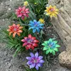 Trädgårdsdekorationer 7 st/set metall dagsliljan blomma vacker attraktiv simulering för hem konstgjorda blommor utomhusdekorativ