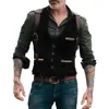 Gilets pour hommes Hommes Vintage Slim Costume Gilet Herringbone Notch Poche à poitrine unique Rétro Chasse Tweed Gilet sans manches