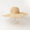 Sombreros de ala ancha, sombrero de alero tejido a mano hueco, gorras de verano para mujer, gorra de playa con protección solar para exteriores para mujer