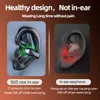 Cell Phone Earphones VAORLO TWS Wireless Headphones Bluetooth 52 Bone Conduction Earclip Design Touch Control LED Earbuds Sports Headsets 230412