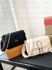 2023 New Diane Bag Handbag Embossed Leather Women's Monograms Diane Shoulder Bag With Wide Jacquard Cross-body Strap Black /Creme Beige White