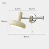 Wall Lamp Rocker Arm Reading Bedroom Head Of Bed Nordic Cream Wind Children's Room Retractable Living Background Light