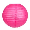 Julpynt ! Rose Red Color Paper Lanterns10/Lot Chinese Traditional Round Festival Lantern Wedding Party Decoration