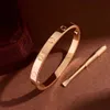 Bracciale in oro alla moda Gioielli firmati da donna Bracciale a vite Bracciale in titanio Bracciale per coppia con braccialetto a cacciavite Regalo di Natale di design 6 mm