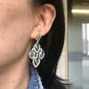 Pendientes colgantes Bilincolor, pendiente de gota azul claro de cristal moderno para mujer, regalo de fiesta de cena