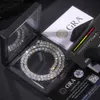 Edle Schmuckhalsketten Hip Hop 925 Sterling Silber VVS Moissanit Diamant Cluster Iced Out Tenniskette Armband Halskette für Männer Frauen