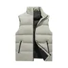 Mens Vests Jacket Winter Warm Coats for Men Thickened Stand Collar Down Vest Oversized Jackets Puffer Sleeveless Zipper Coat 231110