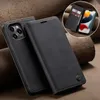 Business Magnetic Flip Wallet Case For iPhone 15 14 13 12 Mini 11 Pro XS Max X XR 8 7 Plus SE Leather Magnetic Closure Card Slots Holder Stand Phone Cover Cases