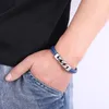 Charm Armbanden Mode Lederen Armband Voor Mannen Sieraden Rvs Magnetische Sluiting Gevlochten Polsband Mannelijke Punk Gift PD1238