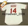 Mich28 11 BARRY LARKIN 14 PETE ROSE Maillot de baseball hommes femmes jeunes cousus