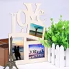 Frames DIY Lovely Hollow Love Wooden Family Po Picture Frame Rahmen White Base Art Home Decor 231113