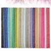 Bandanas 21 pçs bandana diy sem costura glitter elástico faixas de cabelo yoga sweatband acessórios infantis 45cm (cores misturadas headbands