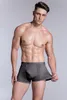 Underpants Quality male 100% real silk knitted panties four corners boxer panties 230413