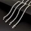 Collier classique en argent VVS Moissanite pour hommes, chaînes de Tennis, bijoux fins, 2MM 3MM 4MM 5MM 6.5MM 7MM 7.5MM 8MM