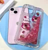 Galaxy S21fe S23Fe A54 5G Shiny Sequinin Soft Silicone TPU PC CASE CAVER CAVER OPPBAG用のブリングリキッドクイックサンド電話ケース