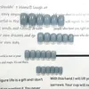거짓 손톱 24pcs/세트 긴 평평한 머리 회색 리버스 프랑스 가짜 네일 아트 DIY 팁 분리 가능한 재사용 가능