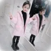 Coat Girls Woolen 4 7 9 12 14 Years old Children's Clothing Cotton Warm Outwear Winter Chickening Trench Snow Wear Coats 231113