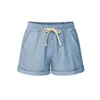 Kobiety damskie letnie szorty dla kobiet cukierki kolorowy koronkowy elastyczna talia wygodna cienkie krótkie szorty z kieszeniami spodnie m-6xl 230413