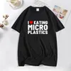 Erkek Tişörtleri Mikroplastikleri Seviyorum T-Shirts Erkekler Komik Mmikroplastik Mizah Mektubu Baskı Tee Tips Yaz Pamuk Tırtı Tişört Erkek Giysileri Tops 230413