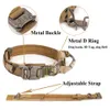 Dog Collars Leashes Large Dog Collar Military Dog Harness And Leash Set Pet Training Vest Tactical German Shepherd K9 Harnesses For Small Dogs 231110