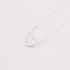 Pendant Necklaces 2023 Arrivals Small Oval Heart Inlay Clear Zircon Necklace For Women Girls Fashion Jewelry Accessories Super Pretty