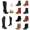 With box Fashion Designer Red Bottom Boots Chelsea Womens Over The Knee Boot High red bottoms heels Lady Pointed-Toe Pumps Ankle Short Booties Luxury Woman Heel Shoes