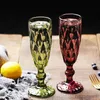 Tumblers 100200m Vintage Carved Pattern Goblet European Relief Red Wine Glass Champagne Cup Family Bar Multipurpose Set 230413