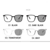 نظارة شمسية 2023 مربع أزياء Pochromic مكافحة نظارات الضوء القراءة للرجال للنساء للجنسين نظارات نظارات متغيرة اللون
