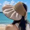 Hüte mit breiter Krempe, Sommer für Frauen, Sonnenhut, große Krempe, faltbar, leer, Kappe, Outdoor-Strand, Damen, UV-Schutz, Sonnenhut, Gorros