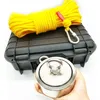 2400LBS Magnet Fishing Kit With Case Neodymium Rare Earth Magnet D105 Lake Treasure Hunting Rope Glove Khnug