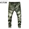 Men's Jeans KN Jeans Men Skinny Stretch Mens Colourd Jeans Fashion Slim Fit Jeans Casual Pants Trousers Jean Male Green Black Blue White W0413